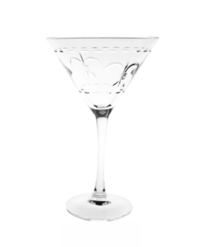 Rolf Glass Fleur De Lis Martini 10oz - Set Of 4 Glasses In No Color