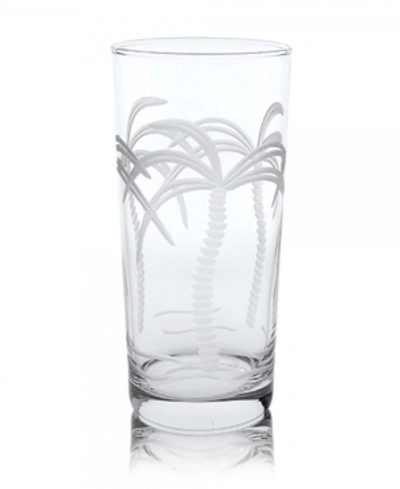 Rolf Glass Palm Tree Cooler Highball 15oz - Set Of 4 Glasses In No Color