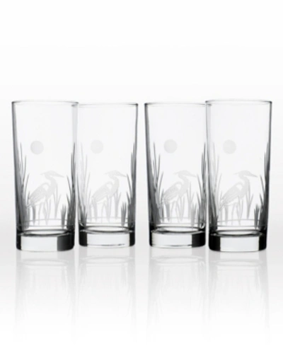 Rolf Glass Heron Cooler Highball 15oz - Set Of 4 Glasses In No Color