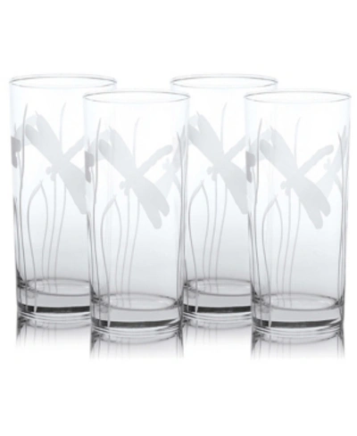 Rolf Glass Dragonfly Cooler Highball 15oz - Set Of 4 Glasses In No Color