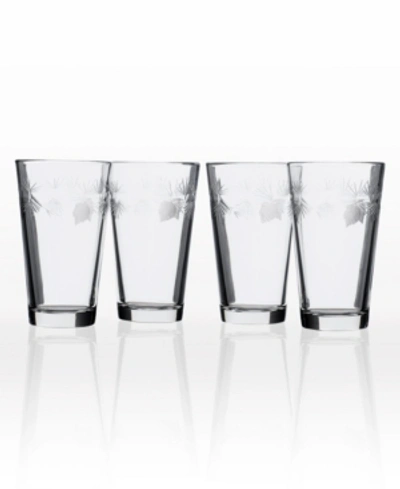 Rolf Glass Icy Pine Pint Glass 16oz - Set Of 4 Glasses In No Color