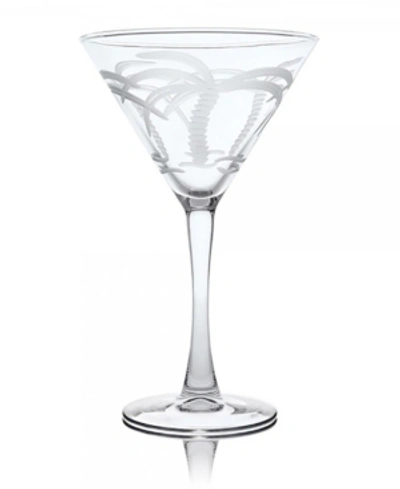 Rolf Glass Palm Tree Martini 10oz - Set Of 4 Glasses In No Color