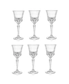 LORREN HOME TRENDS RCR ADAGIO CRYSTAL WATER GLASSES, SET OF 6