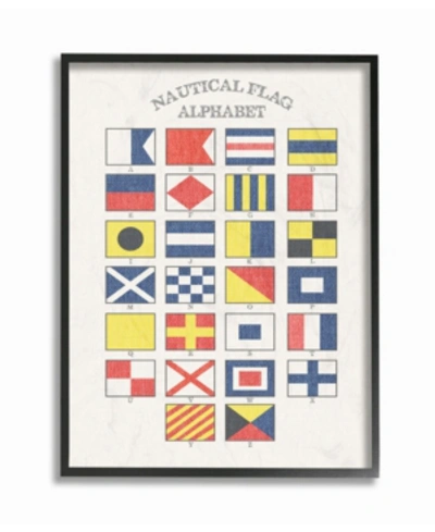 Stupell Industries Nautical Flag Alphabet Framed Giclee Art, 11" X 14" In Multi