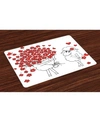 AMBESONNE VALENTINE PLACE MATS, SET OF 4