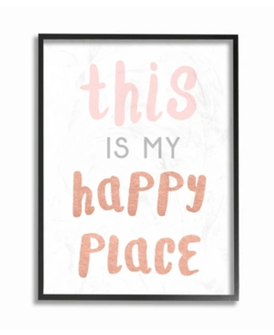 Stupell Industries This Is My Happy Place Copper Typography Framed Giclee Art, 16" X 20" In Multi