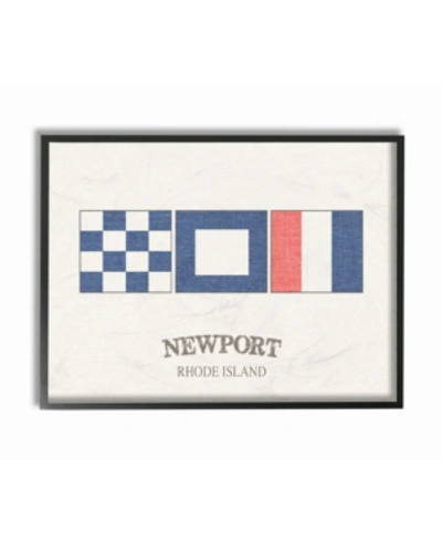 Stupell Industries Newport Rhode Island Nautical Flags Framed Giclee Art, 16" X 20" In Multi