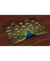 AMBESONNE PEACOCK PLACE MATS, SET OF 4