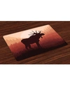 Ambesonne Moose Place Mats, Set Of 4 In Peach