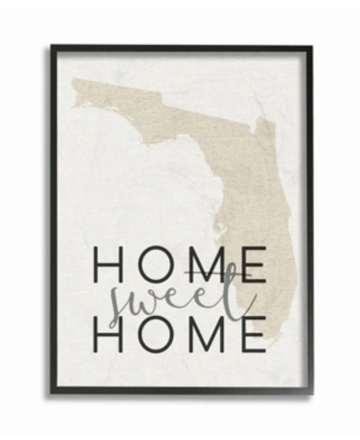 Stupell Industries Home Sweet Home Florida Typography Framed Giclee Art, 16" X 20" In Multi