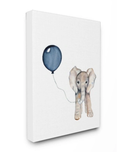 Stupell Industries Baby Elephant With Blue Balloon Canvas Wall Art, 24" X 30" In Multi