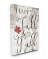 STUPELL INDUSTRIES HAPPY FALL Y'ALL TYPOGRAPHY SIGN CANVAS WALL ART, 24" X 30"