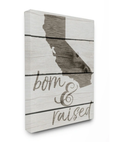 Stupell Industries Born And Raised California Canvas Wall Art, 24" X 30" In Multi