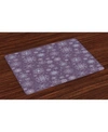 Ambesonne Eggplant Place Mats, Set Of 4 In Multi