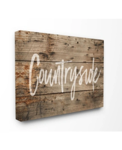 Stupell Industries Countryside Distressed Plank Wood Look Canvas Wall Art, 30" X 40" In Multi