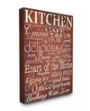 STUPELL INDUSTRIES HOME DECOR COLLECTION WORDS IN THE KITCHEN, OFF RED CANVAS WALL ART, 30" X 40"
