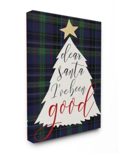 Stupell Industries Dear Santa Christmas Tree Canvas Wall Art, 30" X 40" In Multi