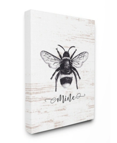 Stupell Industries Bee Mine Drawing On Wood Canvas Wall Art, 30" X 40" In Multi