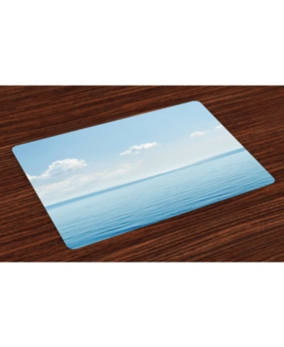 Ambesonne Ocean Place Mats, Set Of 4 In Blue