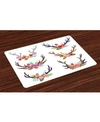 AMBESONNE ANTLERS PLACE MATS, SET OF 4