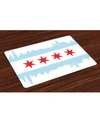 AMBESONNE CHICAGO SKYLINE PLACE MATS, SET OF 4