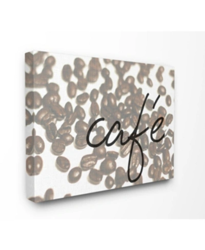 Stupell Industries Cafe Coffee Beans In Cursive Canvas Wall Art, 30" X 40" In Multi