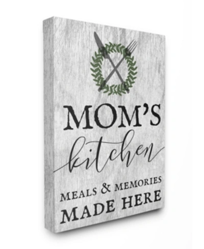 Stupell Industries Mom's Kitchen Meals And Memories Canvas Wall Art, 30" X 40" In Multi