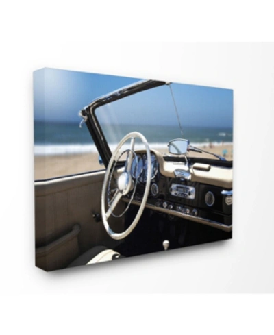 Stupell Industries Long Beach Vintage-inspired Car Canvas Wall Art, 30" X 40" In Multi
