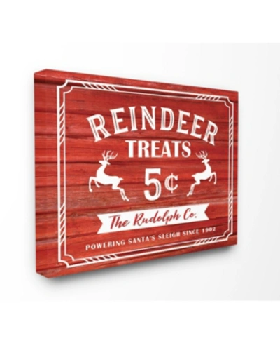 Stupell Industries Reindeer Treats Vintage-inspired Sign Canvas Wall Art, 30" X 40" In Multi