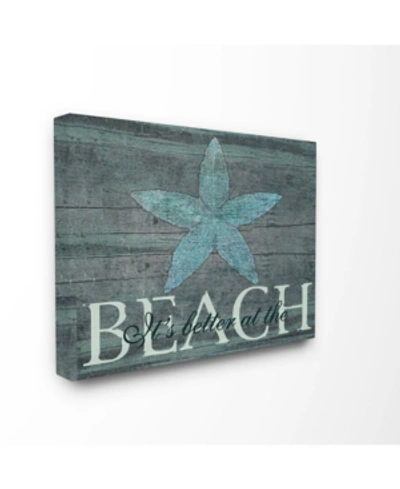 Stupell Industries Home Decor It's Better At The Beach Starfish Canvas Wall Art, 30" X 40" In Multi