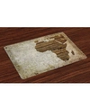 Ambesonne African Place Mats, Set Of 4 In Tan