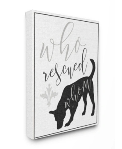 Stupell Industries Who Rescued Whom? Dog Typography Canvas Wall Art, 30" X 40" In Multi