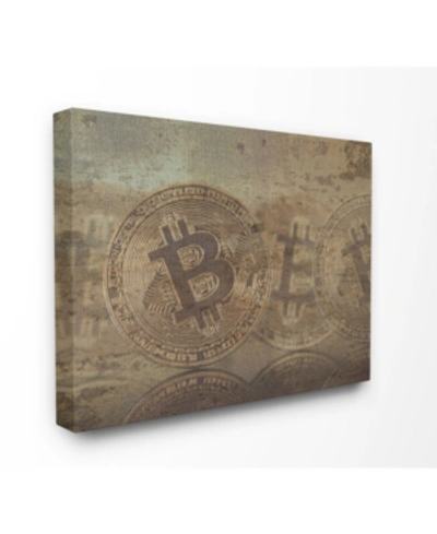 Stupell Industries Bitcoin Faded And Distressed Canvas Wall Art, 30" X 40" In Multi