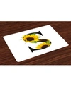 AMBESONNE LETTER S PLACE MATS, SET OF 4