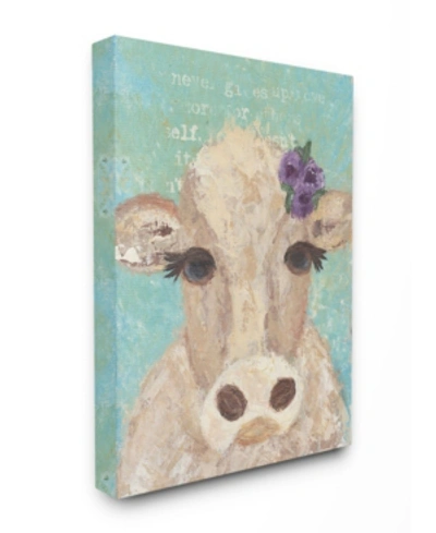 Stupell Industries Cow Painterly Portrait Canvas Wall Art, 30" X 40" In Multi