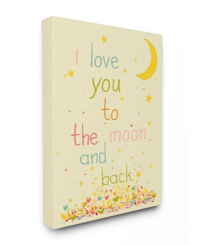 Stupell Industries Home Decor I Love You To The Moon And Back Canvas Wall Art, 30" X 40" In Multi