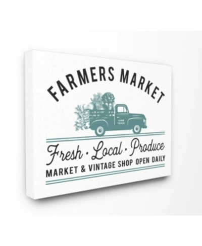 Stupell Industries Farmer's Market Icon Vintage-inspired Sign Canvas Wall Art, 30" X 40" In Multi