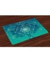 AMBESONNE GEOMETRY PLACE MATS, SET OF 4