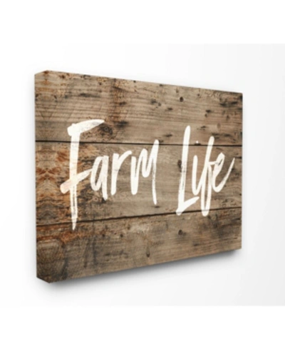 Stupell Industries Farm Life Distressed Plank Wood Look Canvas Wall Art, 30" X 40" In Multi