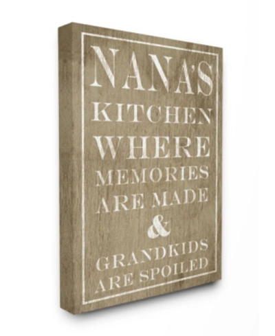 Stupell Industries Nanas Kitchen And Spoiled Grandkids Light Canvas Wall Art, 30" X 40" In Multi