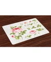 AMBESONNE FLORAL PLACE MATS, SET OF 4