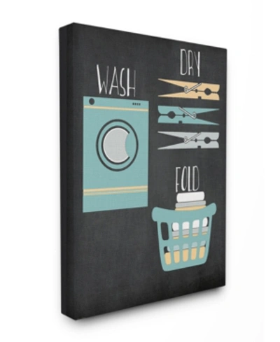 Stupell Industries Wash Dry Fold Illustration Canvas Wall Art, 24" X 30" In Multi