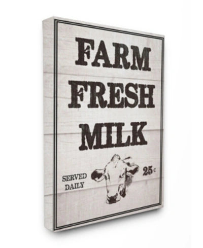 Stupell Industries Farm Fresh Milk Vintage-inspired Sign Canvas Wall Art, 24" X 30" In Multi