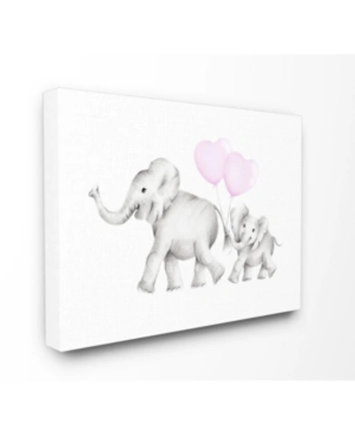 Stupell Industries Mama And Baby Elephants Canvas Wall Art, 30" X 40" In Multi