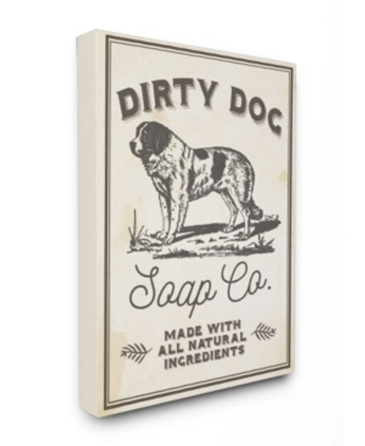 Stupell Industries Dirty Dog Soap Co Vintage-inspired Sign Canvas Wall Art, 30" X 40" In Multi