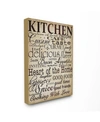 STUPELL INDUSTRIES HOME DECOR WORDS IN THE KITCHEN OFF WHITE CANVAS WALL ART, 30" X 40"