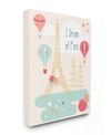 STUPELL INDUSTRIES I DREAM OF PARIS CANVAS WALL ART, 30" X 40"