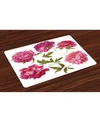 AMBESONNE FLORAL PLACE MATS, SET OF 4