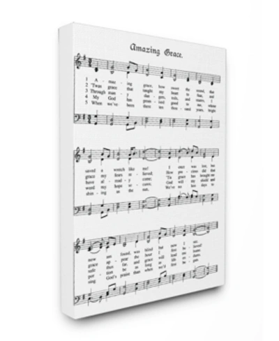 Stupell Industries Amazing Grace Vintage-inspired Sheet Music Canvas Wall Art, 30" X 40" In Multi