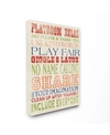STUPELL INDUSTRIES THE KIDS ROOM PLAYROOM RULES IN FOUR COLORS CANVAS WALL ART, 30" X 40"